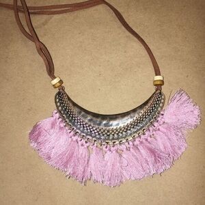 MORE COLORS Boho fringed necklace